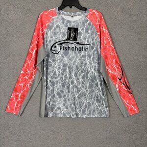 Fishoholic Women's XXL Long Sleeve Shirt  Gray Coral H2O SPF50 Breathable NWT's